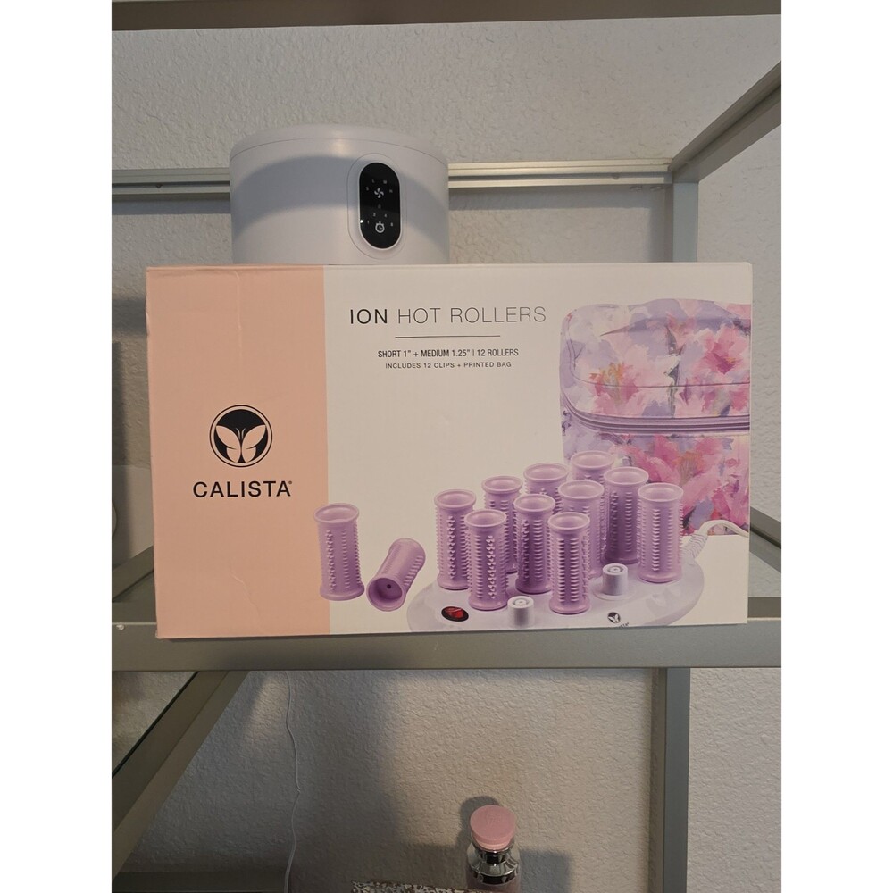 NWT Calista Ion Hot Rollers Short & Medium with Clips and Bag